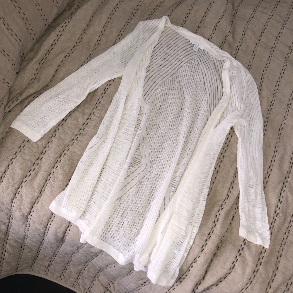 White cardigan